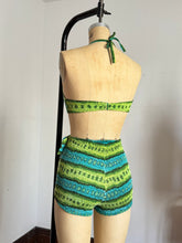 Load image into Gallery viewer, vintage 1950s green cotton bikini {s-m}