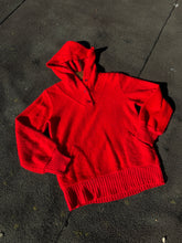 Load image into Gallery viewer, vintage 1960s faux mohair red sweatshirt sweater {s}