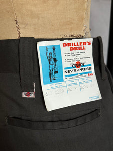 NOS vintage 1960s GWG Driller Drill slacks 30"/31" waist