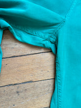 Load image into Gallery viewer, vintage 1950s green side zip denim jeans {xs/s}
