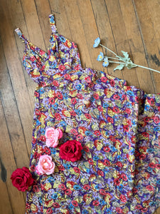vintage 1930s floral maxi dress {xs}