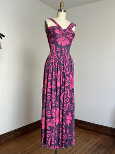 vintage 1930s 40s rayon jersey gown {xs}