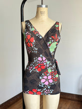 Load image into Gallery viewer, vintage 1960s floral swimsuit {xs-m}