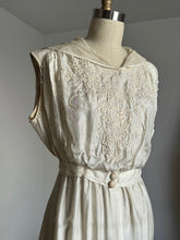 Load image into Gallery viewer, antique Edwardian silk white gown {xs}