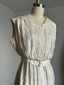 antique Edwardian silk white gown {xs}