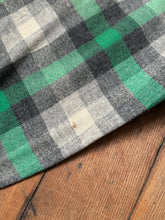 Load image into Gallery viewer, vintage 1950s green plaid long sleeve shirt