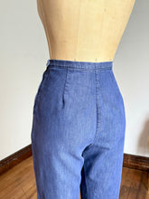 Load image into Gallery viewer, vintage 1960s side zip stretch denim {s with hips}