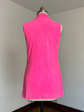 Load image into Gallery viewer, vintage 1960s pink terrycloth mini dress beach cover up {m-L}