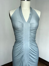 Load image into Gallery viewer, vintage 1970s jersey knit halter dress {xs-m}