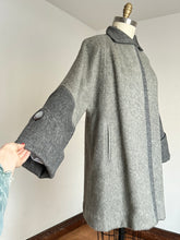 Load image into Gallery viewer, vintage 1950s grey two-tone coat {up to XL}