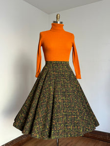 vintage 1950s fleck skirt set {m}