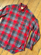 Load image into Gallery viewer, vintage 1950s plaid rayon shirt