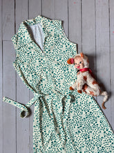 Load image into Gallery viewer, vintage 1970s cow print dress {s-m}
