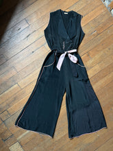 Load image into Gallery viewer, vintage 1930s silk beach pyjamas jumpsuit {s}