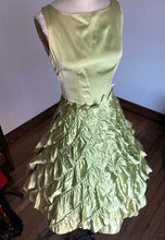 Load image into Gallery viewer, vintage 1950s green party dress {xs}