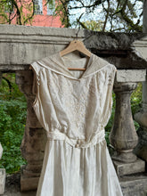 Load image into Gallery viewer, antique Edwardian silk white gown {xs}