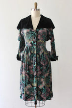 Load image into Gallery viewer, vintage 1940s novelty tree print rayon dress