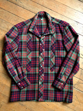 Load image into Gallery viewer, vintage 1950s unique wool plaid jacket shirt