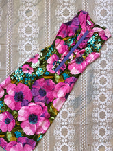 Load image into Gallery viewer, vintage 1960s pink flora maxi dress {xs}