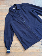 Load image into Gallery viewer, vintage 1950s navy wool casual jacket