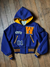 Load image into Gallery viewer, vintage 1960s hooded varsity jacket