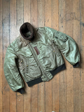 Load image into Gallery viewer, vintage 1950s nylon B-15 flight jacket bomber