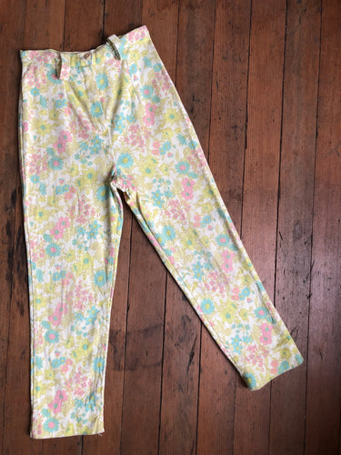 vintage 1960s floral pants {xxs}