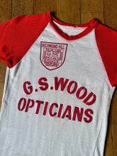 Load image into Gallery viewer, vintage 1950s 60s opticians baseball jersey t shirt