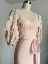 Load image into Gallery viewer, vintage 1930s pale pink silk evening gown {xs}