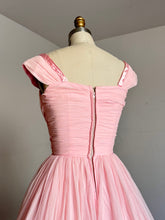 Load image into Gallery viewer, vintage 1950s pink prom dress {xs}