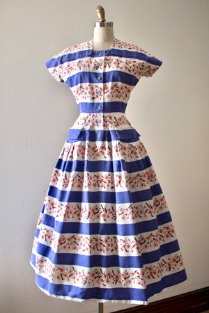 vintage 1950s Horrockses floral cotton dress