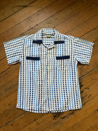 vintage 1950s juniors button up shirt