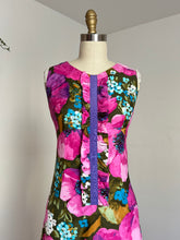 Load image into Gallery viewer, vintage 1960s pink flora maxi dress {xs}