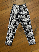 Load image into Gallery viewer, vintage 1960s zebra striped corduroy pants  {xs/s}