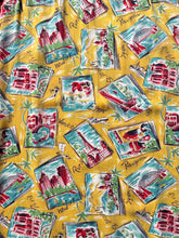 Load image into Gallery viewer, vintage 1950s novelty travel shirt - loop collar