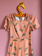 Load image into Gallery viewer, vintage 1970s hikers hiking print dress {xs}