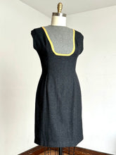 Load image into Gallery viewer, vintage 1950s grey wool wiggle dress {m}