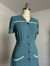 Load image into Gallery viewer, vintage 1940s flecked dress {L}