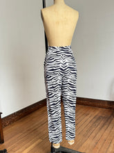 Load image into Gallery viewer, vintage 1960s zebra striped corduroy pants  {xs/s}