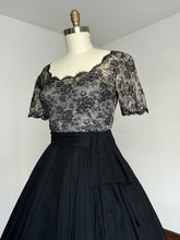 Load image into Gallery viewer, vintage 1950s lace top party dress {m}