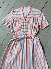 Load image into Gallery viewer, vintage 1940s cotton striped dress {2X}