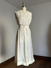 Load image into Gallery viewer, antique Edwardian silk white gown {xs}