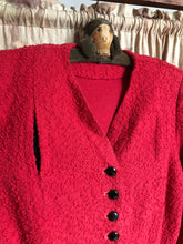 Load image into Gallery viewer, vintage 1930s red wool jacket {xs/s}