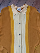 Load image into Gallery viewer, vintage 1960s yellow striped sweater shirt jac