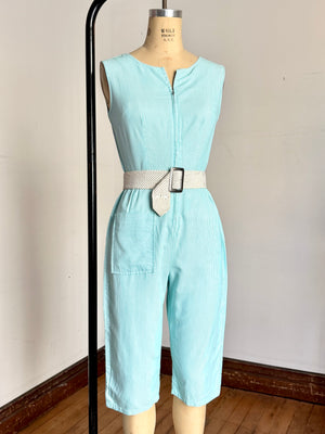 vintage 1950s striped cotton jumpsuit {s/m}
