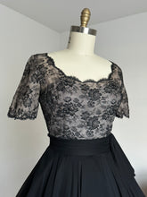 Load image into Gallery viewer, vintage 1950s lace top party dress {m}