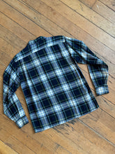 Load image into Gallery viewer, vintage 1950s long sleeve shadow plaid shirt - loop collar