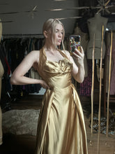 Load image into Gallery viewer, vintage 1950s gold gown {m}