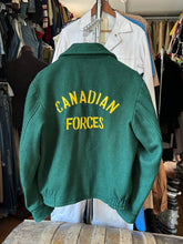 Load image into Gallery viewer, vintage 1950s Canadian Forces varsity style wool jacket