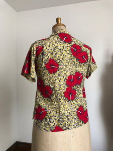 vintage 1950s 60s Hawaiian shirt